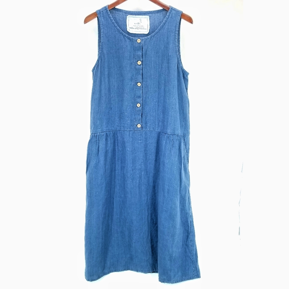 Blue Denim Midi Dress
